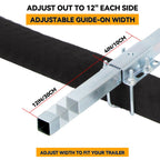 2 x Boat Trailer 2' Side Guide Bunk Board Guide-On Carpeted Kit w/ Hardware