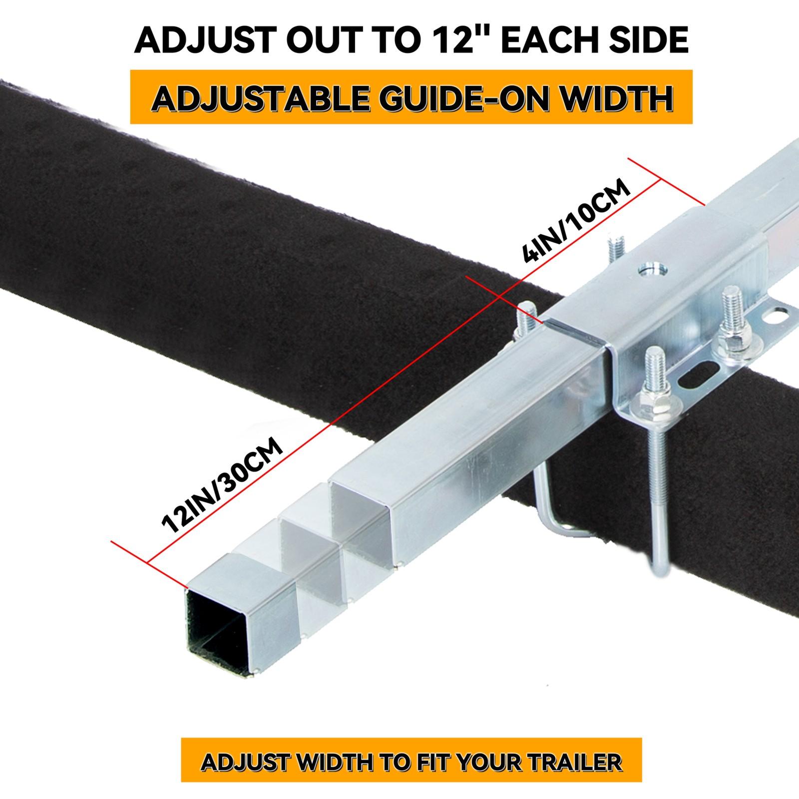 2 x Boat Trailer 2' Side Guide Bunk Board Guide-On Carpeted Kit w/ Hardware