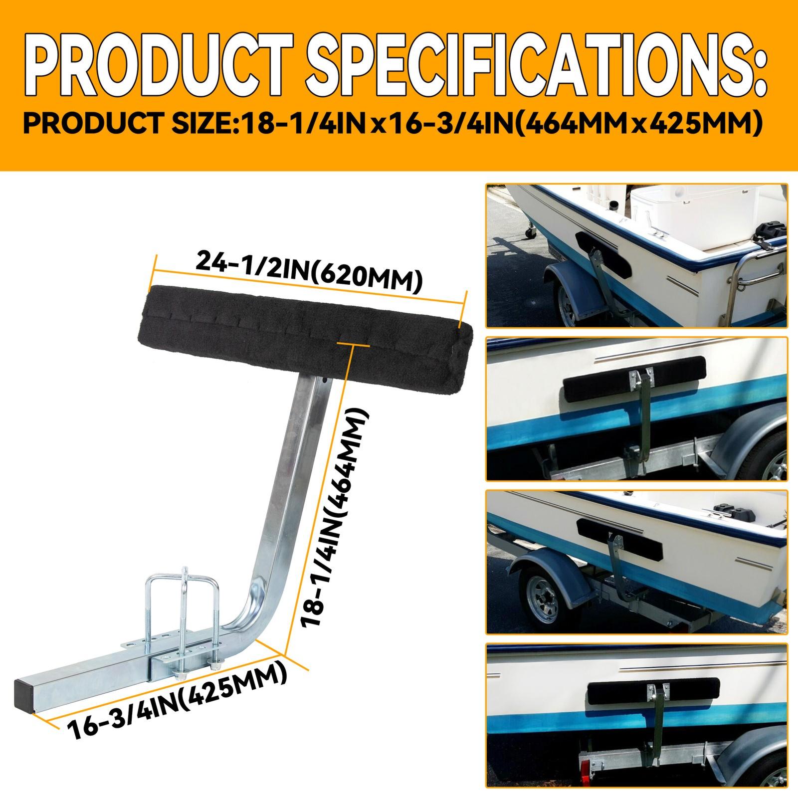 2 x Boat Trailer 2' Side Guide Bunk Board Guide-On Carpeted Kit w/ Hardware