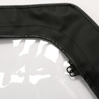 For 1987-1995 1988 Jeep Wrangler YJ Soft Top Half Doors Sailcloth Black #9870215