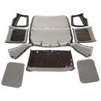 For 1987-1995 1988 Jeep Wrangler YJ Soft Top Half Doors Sailcloth Black #9870215