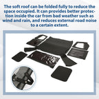 For 1987-1995 1988 Jeep Wrangler YJ Soft Top Half Doors Sailcloth Black #9870215
