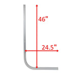 (1)-1/8" Thick Aluminum 46" Boat Trailer Guide on Poles Side Parts 1 1/2" Square