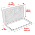 24" x 14" White Marine Boat Deck Access Hatch & Lid