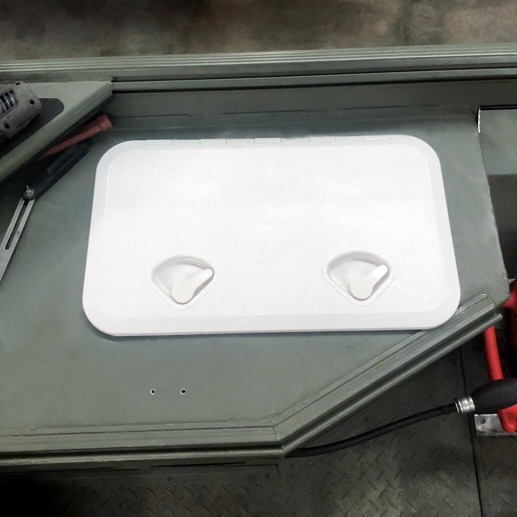 24" x 14" White Marine Boat Deck Access Hatch & Lid