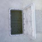 24" x 14" White Marine Boat Deck Access Hatch & Lid