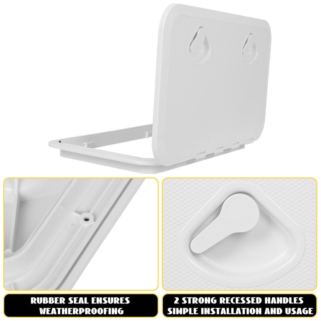 24" x 14" White Marine Boat Deck Access Hatch & Lid