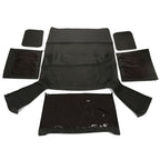 For 1987-1995 Jeep Wrangler YJ 2DR Soft Top Sailcloth Black w/ Tinted Windows
