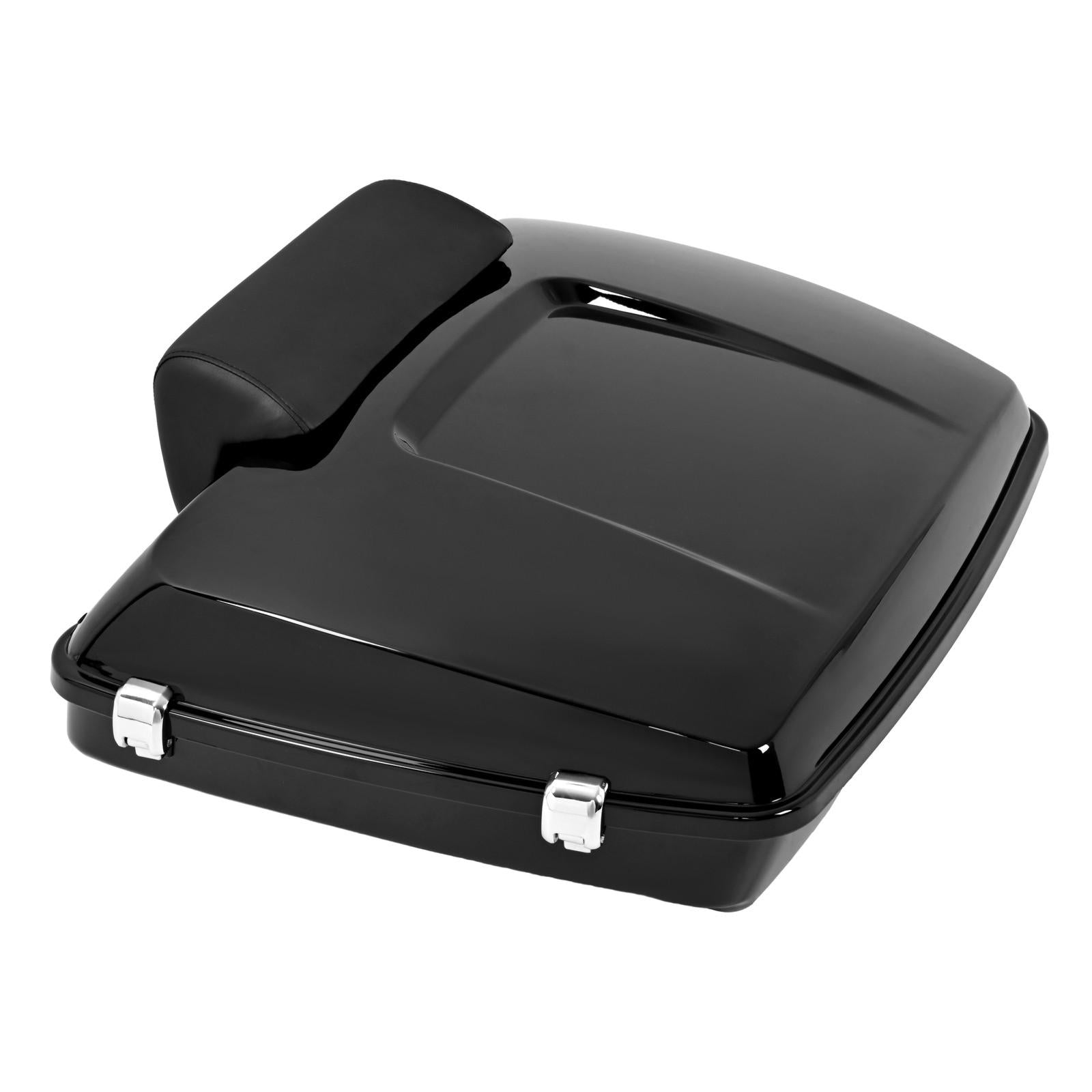 5.5'' Vivid Black Razor Pack Trunk Mount Rack For Harley Tour Softail Heritage