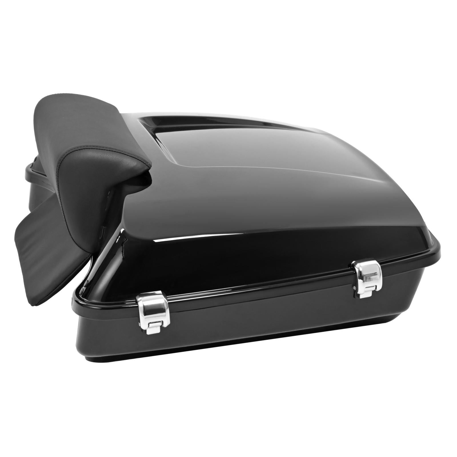 5.5'' Vivid Black Razor Pack Trunk Mount Rack For Harley Tour Softail Heritage