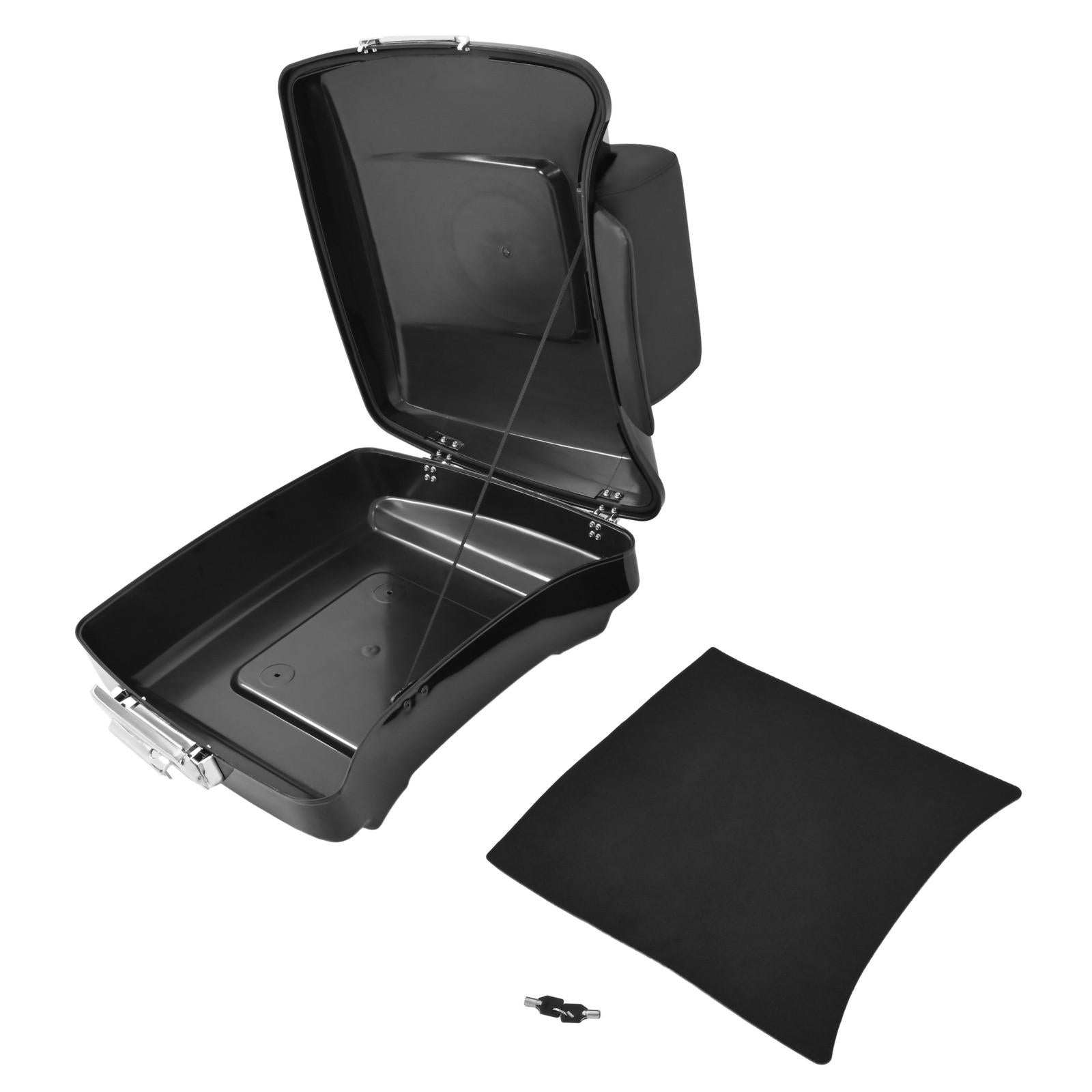 5.5'' Vivid Black Razor Pack Trunk Mount Rack For Harley Tour Softail Heritage