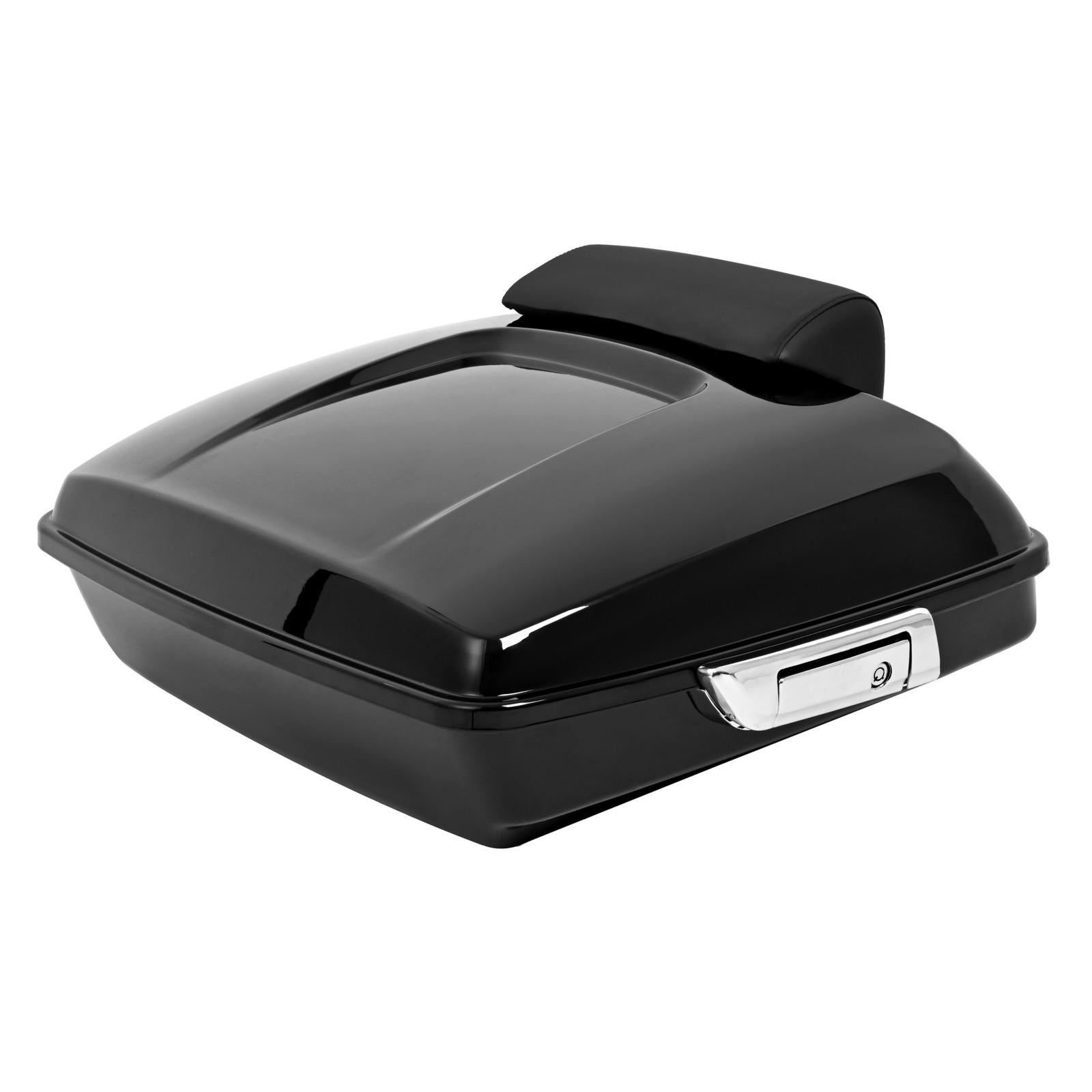 5.5'' Vivid Black Razor Pack Trunk Mount Rack For Harley Tour Softail Heritage