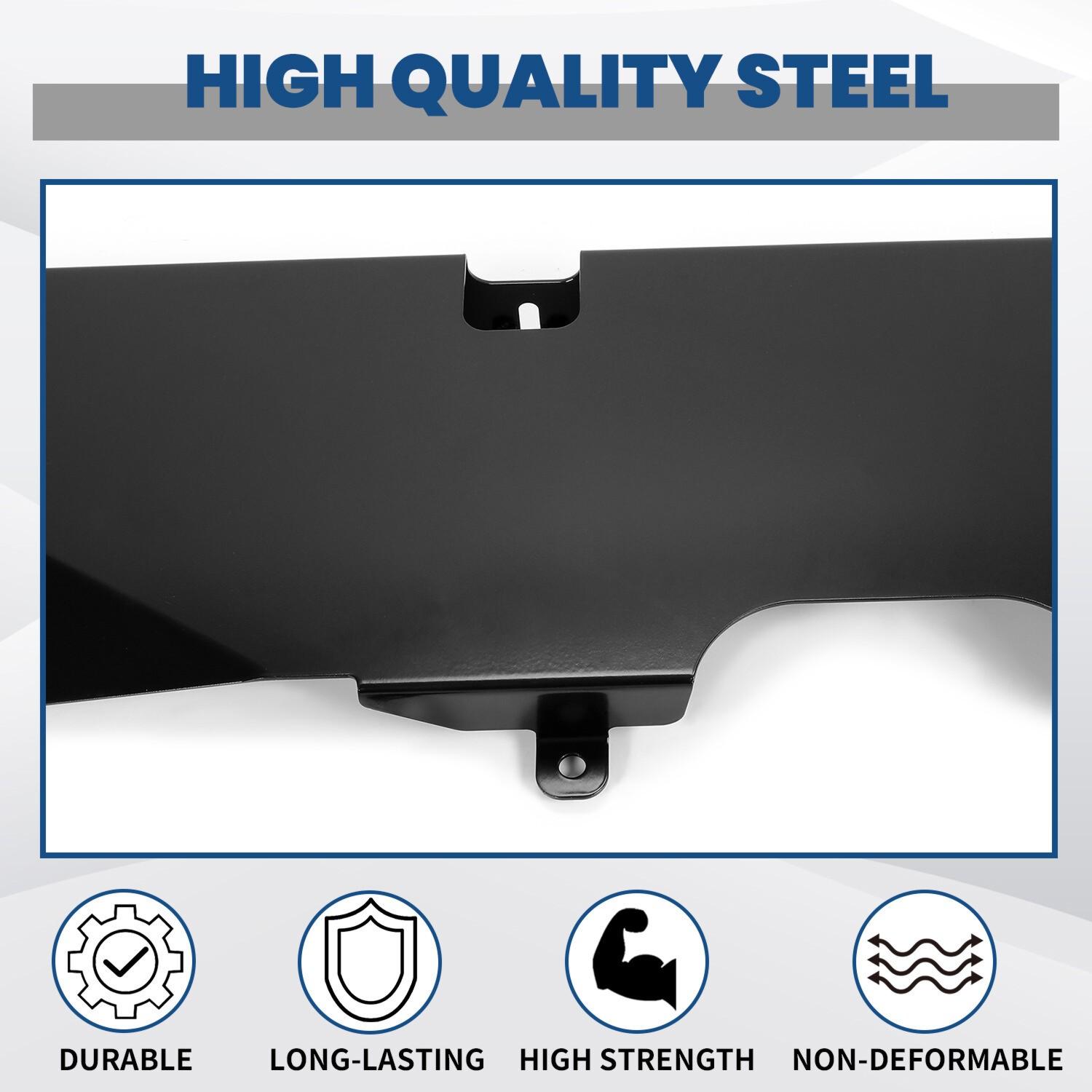 Fit for 2007-2018 Jeep Wrangler JK 4WD 2-Door Steel Gas Tank Skid Plate Black