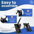 1/2" HD Skid Steer Quick Tach Attachment Mount Plate & Conversion Adapter Latch