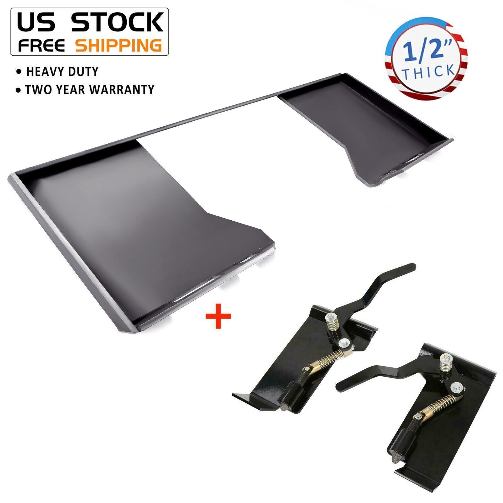 1/2" HD Skid Steer Quick Tach Attachment Mount Plate & Conversion Adapter Latch