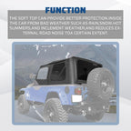 Soft Top + Upper Skins Set w/ 5 Windows For 97-06 Jeep Wrangler TJ WATERPROOF
