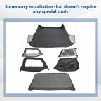 Soft Top + Upper Skins Set w/ 5 Windows For 97-06 Jeep Wrangler TJ WATERPROOF