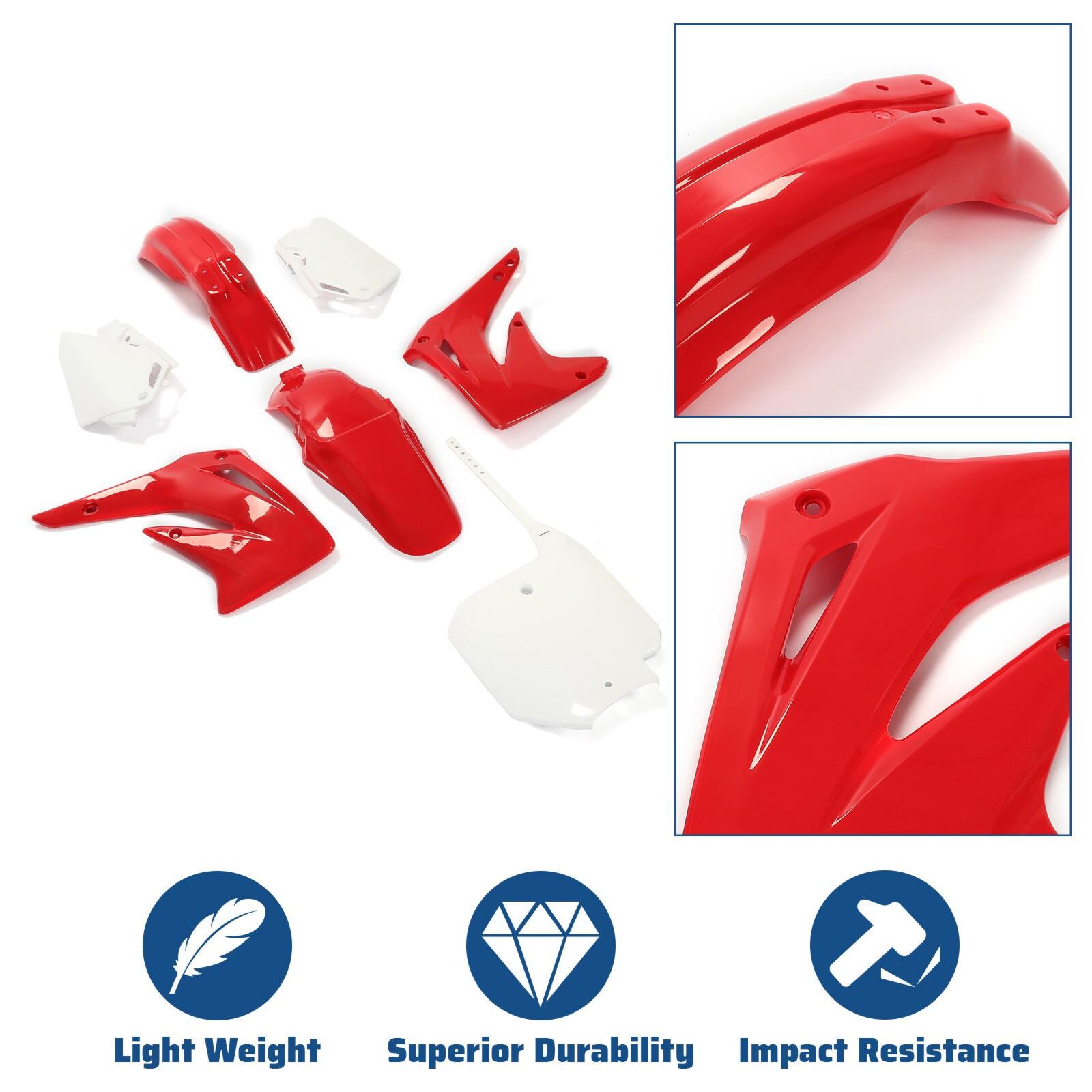 For Honda CR85R CR85RB 2003-2007 Restyled Plastic Kit  Shrouds Fenders Plates