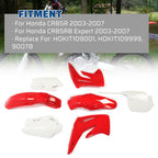 For Honda CR85R CR85RB 2003-2007 Restyled Plastic Kit  Shrouds Fenders Plates
