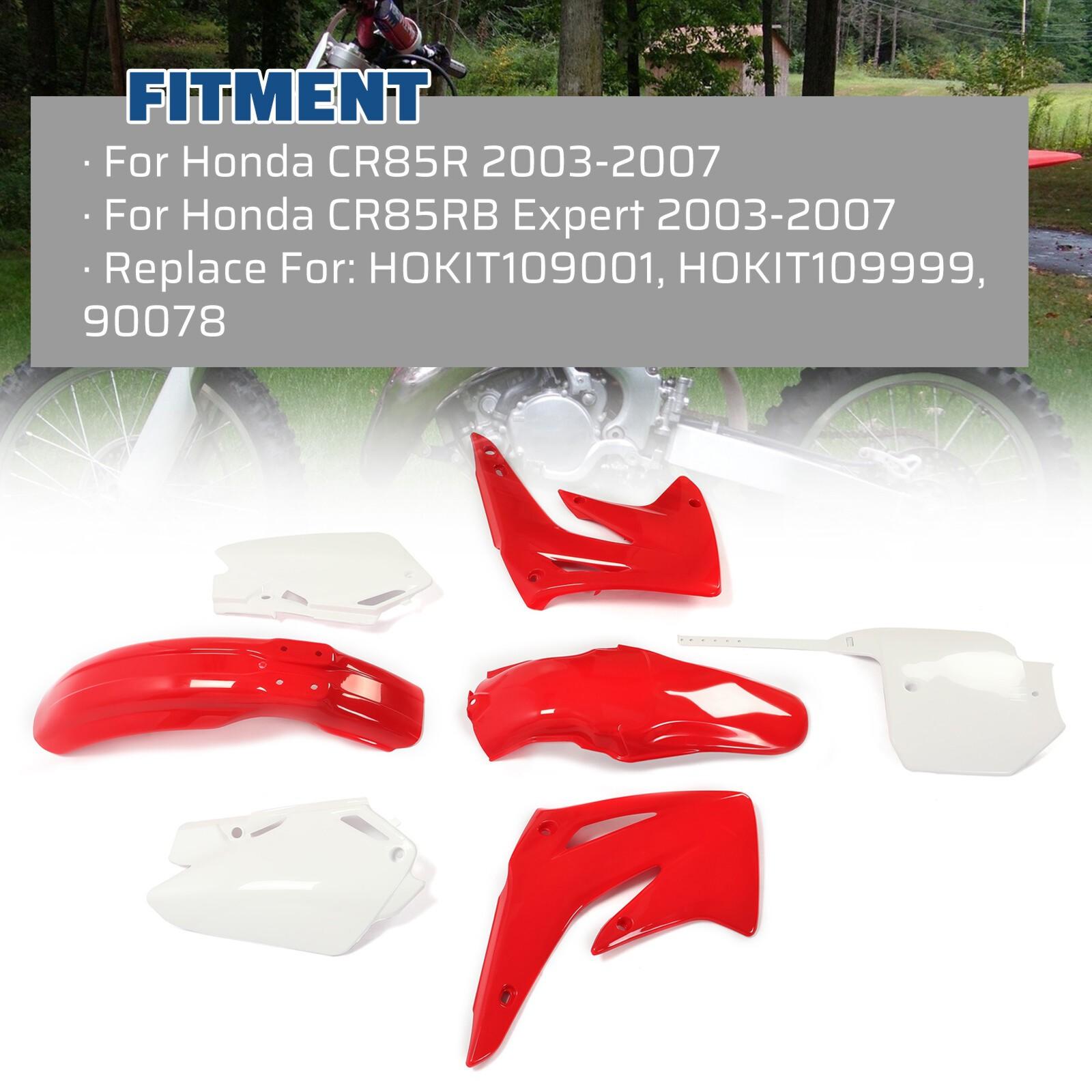 For Honda CR85R CR85RB 2003-2007 Restyled Plastic Kit  Shrouds Fenders Plates