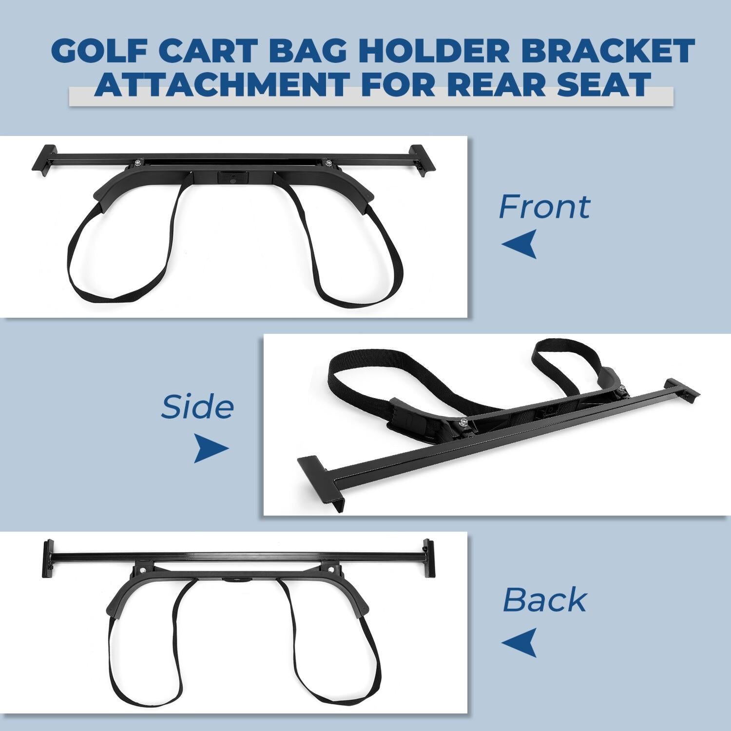 Universal Golf Cart Bag Holder Bracket Attachment Seat For EZGO Club Car Yamaha