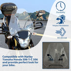 Motorcycle Windshield Windscreen For Harley Softail Dyna Glide Yamaha 7/8" 1"