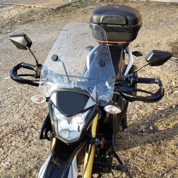 Motorcycle Windshield Windscreen For Harley Softail Dyna Glide Yamaha 7/8" 1"