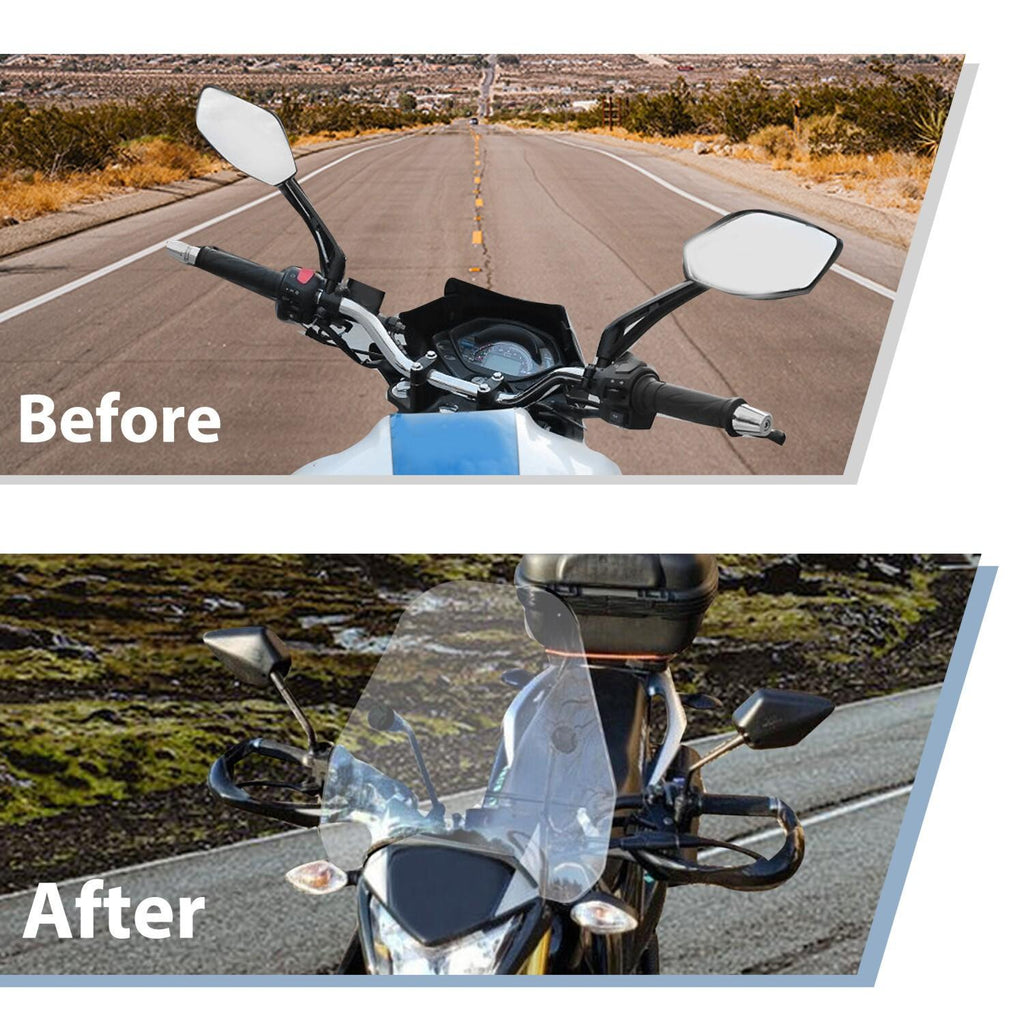 Motorcycle Windshield Windscreen For Harley Softail Dyna Glide Yamaha 7/8" 1"