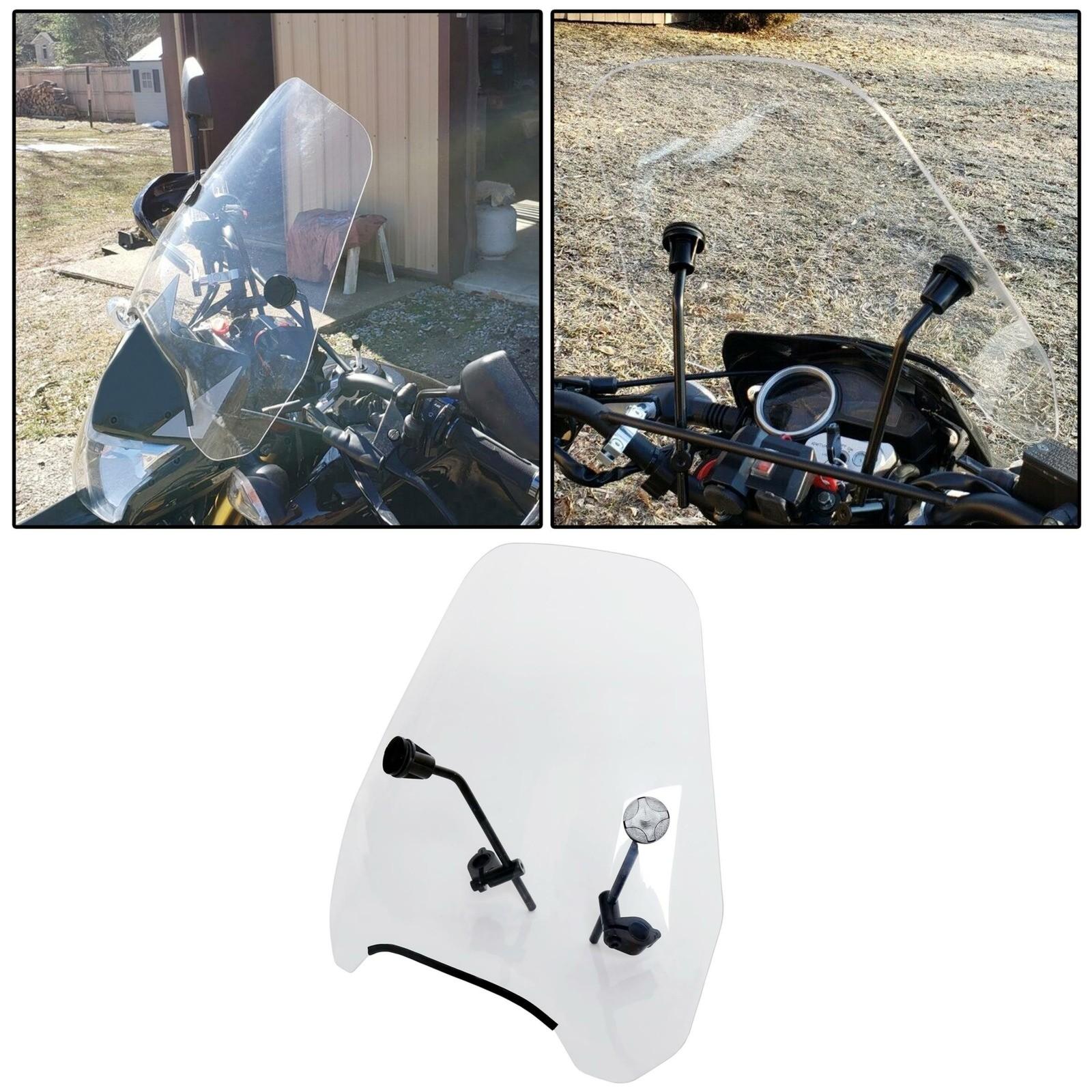 Motorcycle Windshield Windscreen For Harley Softail Dyna Glide Yamaha 7/8" 1"