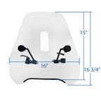 Motorcycle Windshield Windscreen For Harley Softail Dyna Glide Yamaha 7/8" 1"