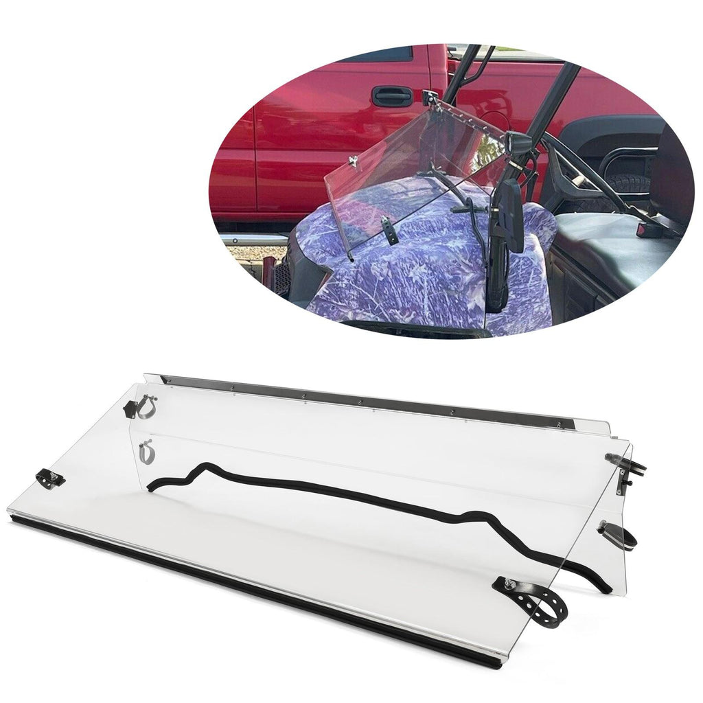 Flip Clear Windshield For Polaris Ranger 500 4x4/Ranger Crew 700/Ranger XP 700