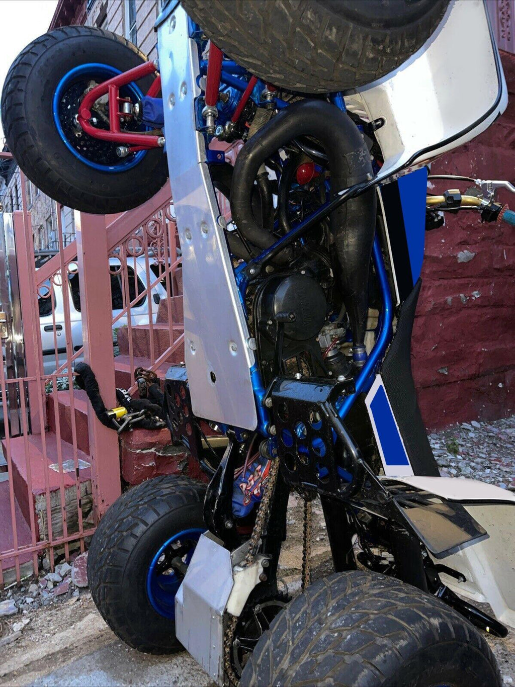 For Yamaha Banshee YFZ 350 Full Chassis Glide & Swing Arm Skid Plate Gaurd Combo