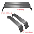 Dual Tandem Axle Trailer Fenders 72-7/8"x10-1/4"x13" (Fit 13"-15" Tires) - 2 PCS