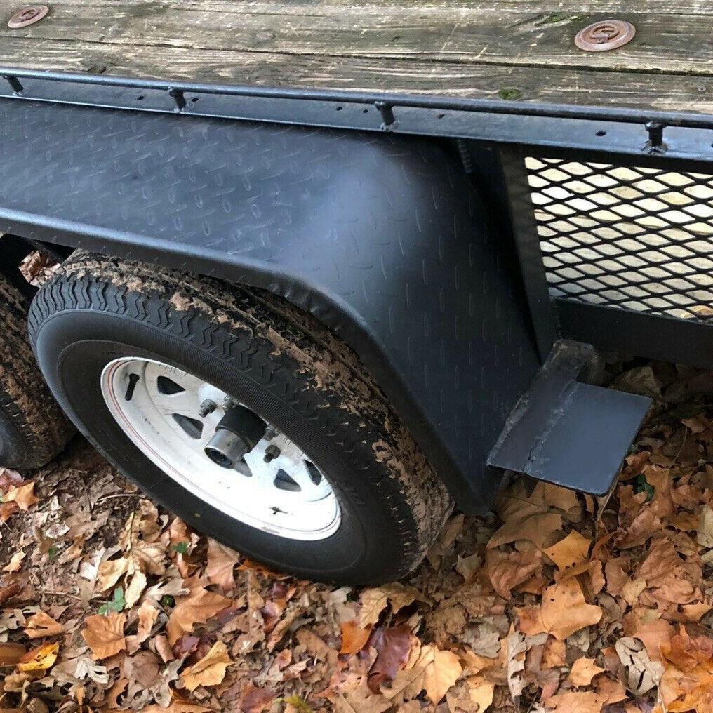 Dual Tandem Axle Trailer Fenders 72-7/8"x10-1/4"x13" (Fit 13"-15" Tires) - 2 PCS