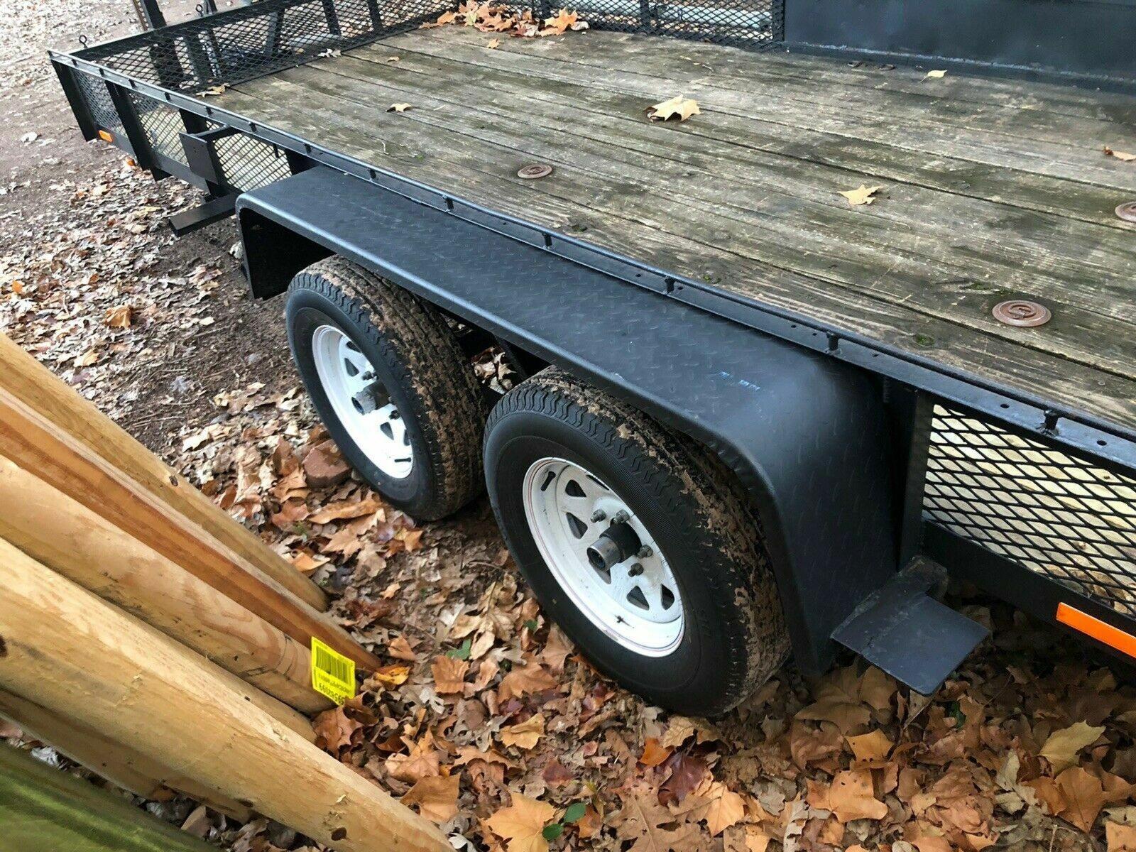 Dual Tandem Axle Trailer Fenders 72-7/8"x10-1/4"x13" (Fit 13"-15" Tires) - 2 PCS