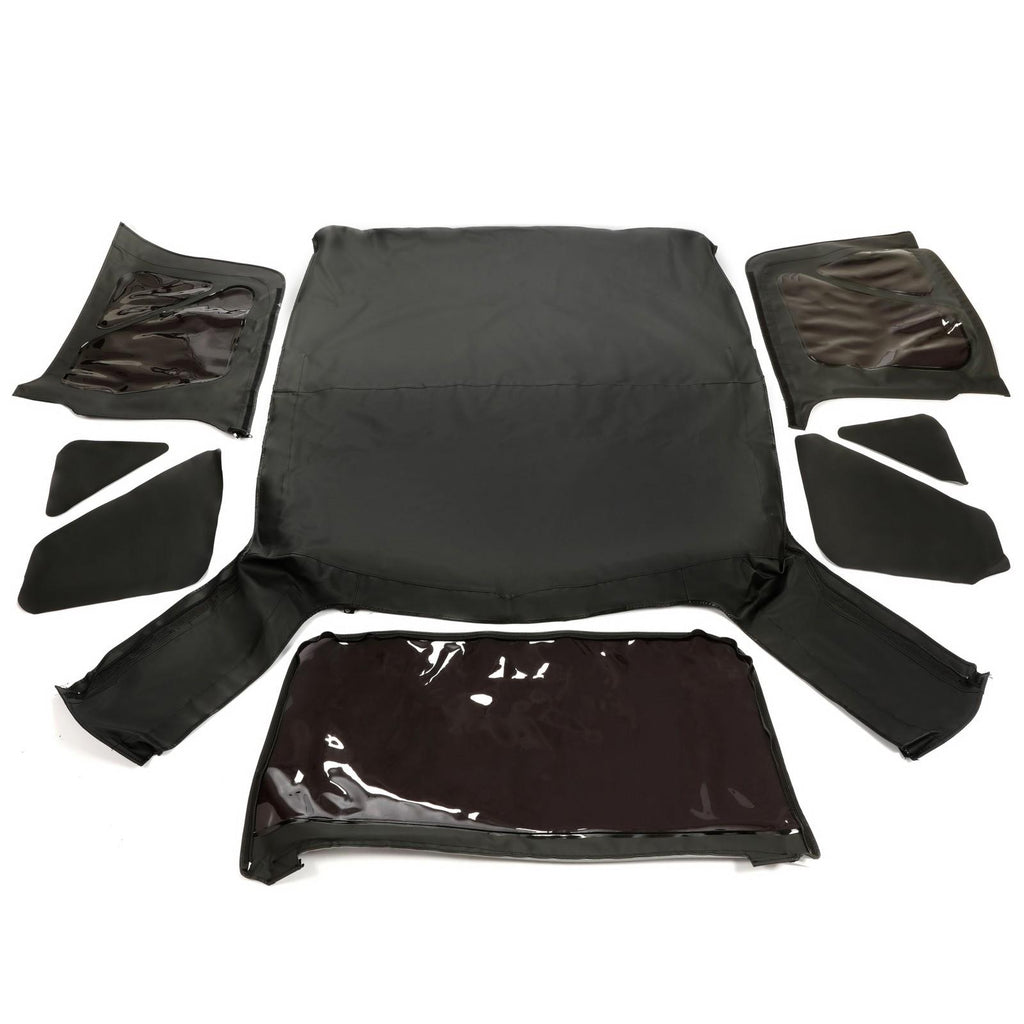 Black replacement Soft Top Tinted Windows FOR Jeep Wrangler TJ 1997-2006