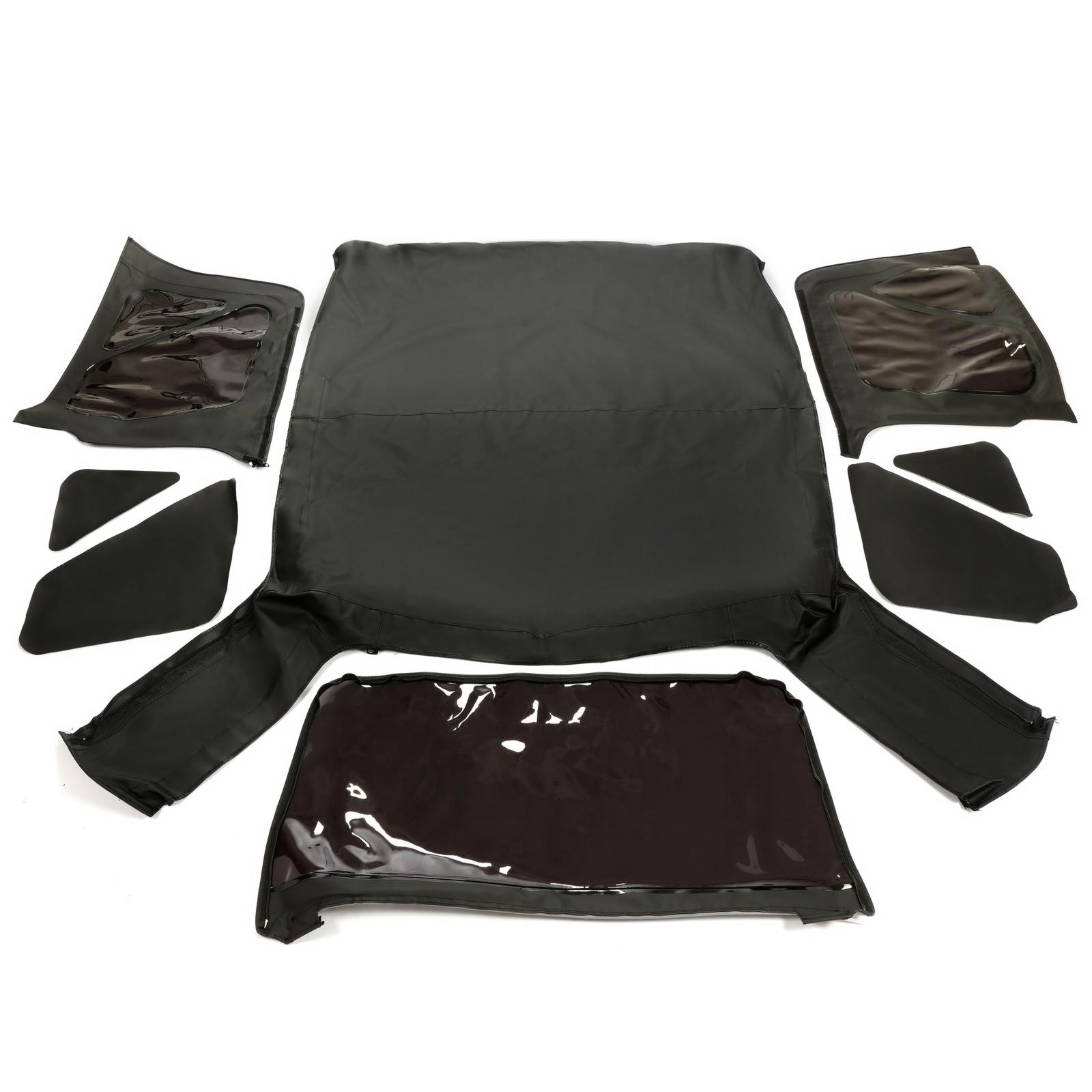 Black replacement Soft Top Tinted Windows FOR Jeep Wrangler TJ 1997-2006