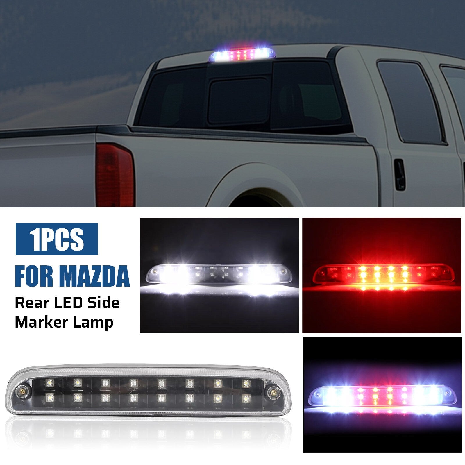 For 99-15 16 Ford F250 F350 F450 F550 Super Duty LED 3rd Brake Light Cargo Lamp