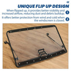 Fit Can-Am Defender 2016-2024 HD 5/8/10 Scratch Resistant Flip Windshield 3-IN-1