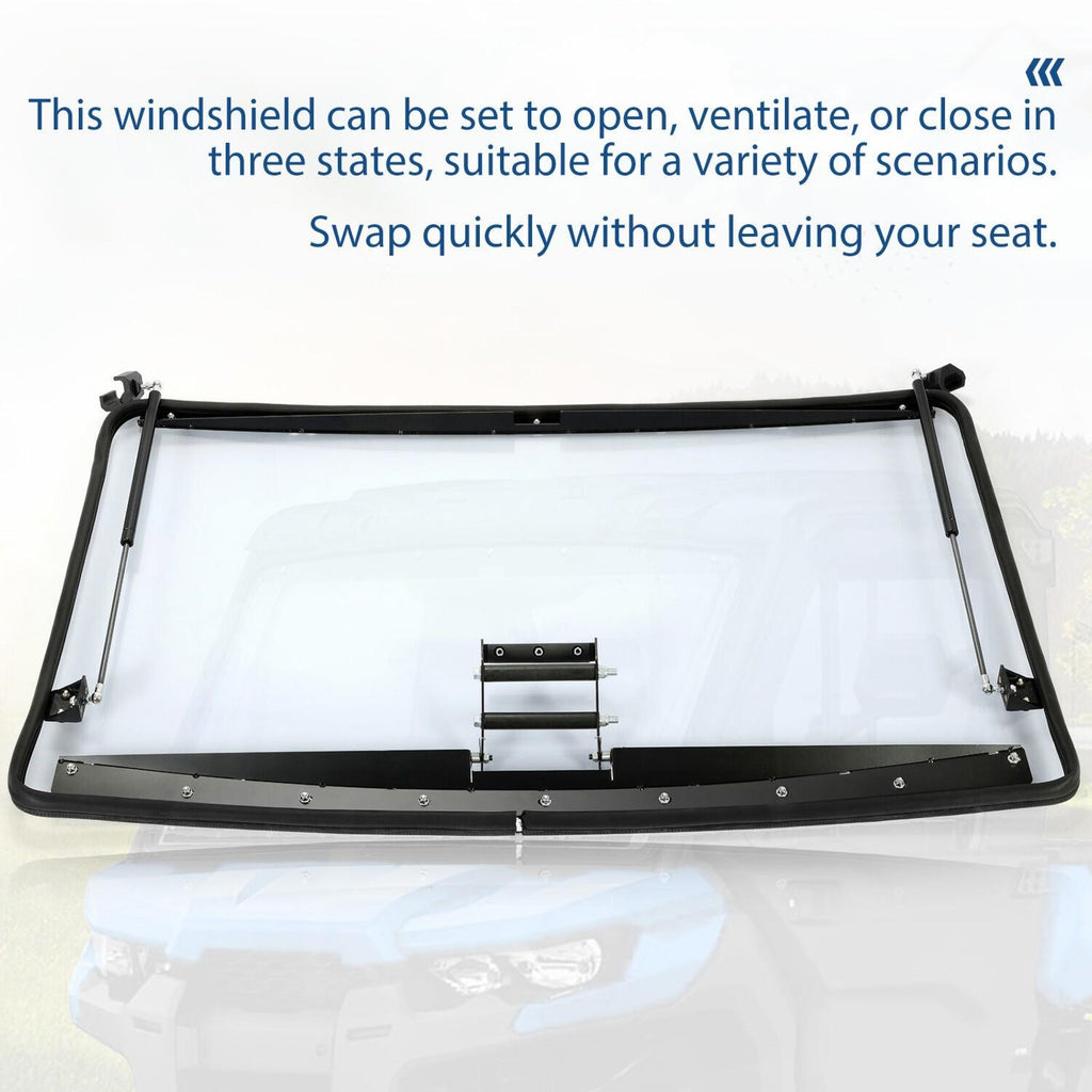 Fit Can-Am Defender 2016-2024 HD 5/8/10 Scratch Resistant Flip Windshield 3-IN-1