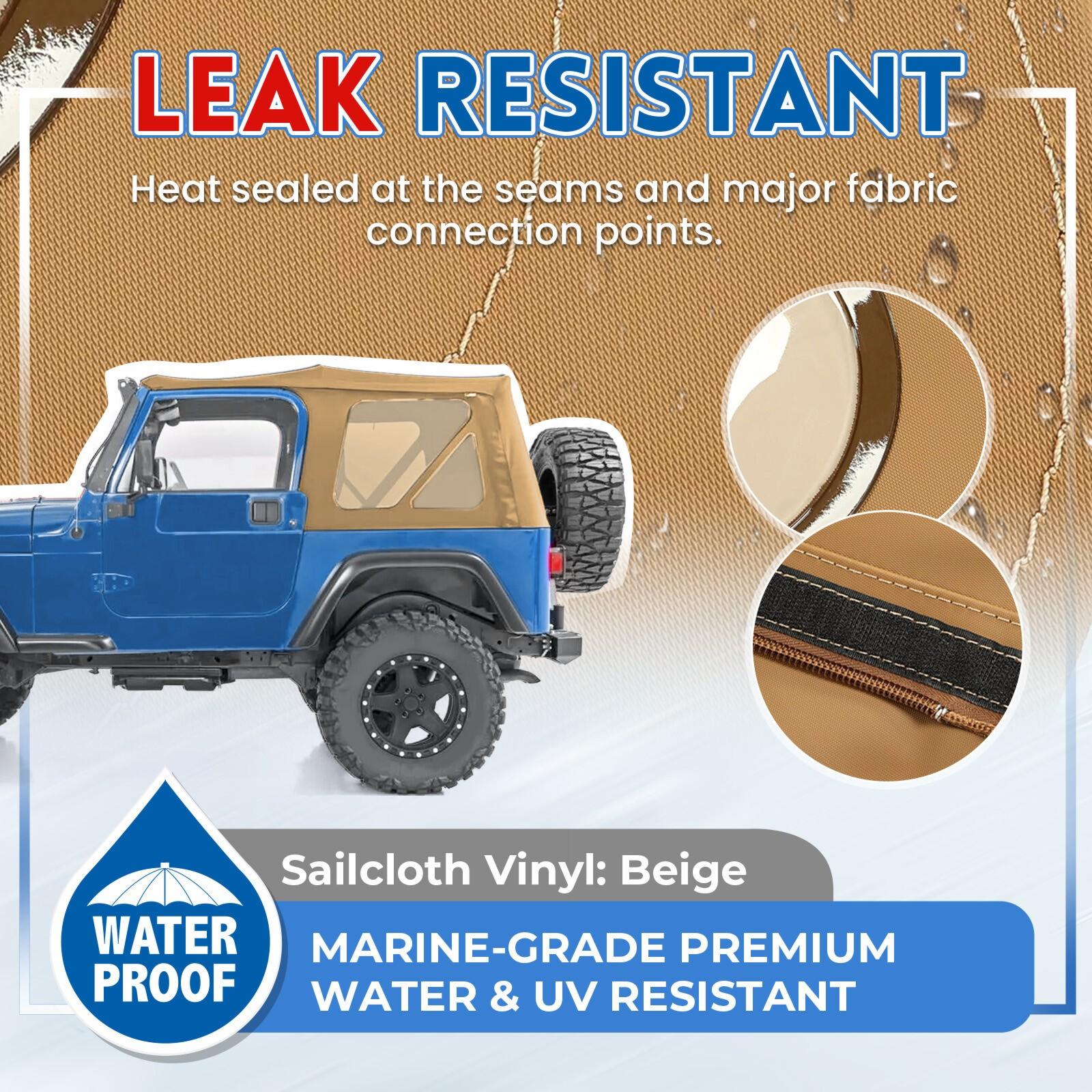 For Jeep Wrangler TJ Soft top Replacement, 1997-2006, Tinted Windows