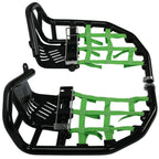 For Kawasaki KFX450R 2008-2015 Nerf Bars Pro Peg Heel Guard Black Nerf Green Net