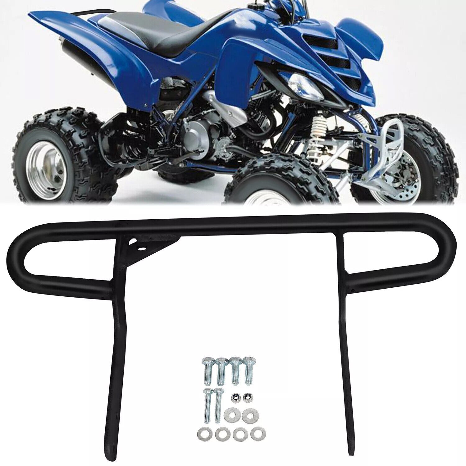 For Yamaha Raptor 660 660R 2001-2005 / YFZ450 Rear Wide Bumper Grab Bar Black