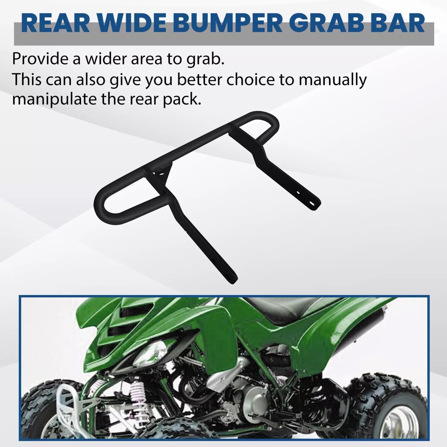 For Yamaha Raptor 660 660R 2001-2005 / YFZ450 Rear Wide Bumper Grab Bar Black