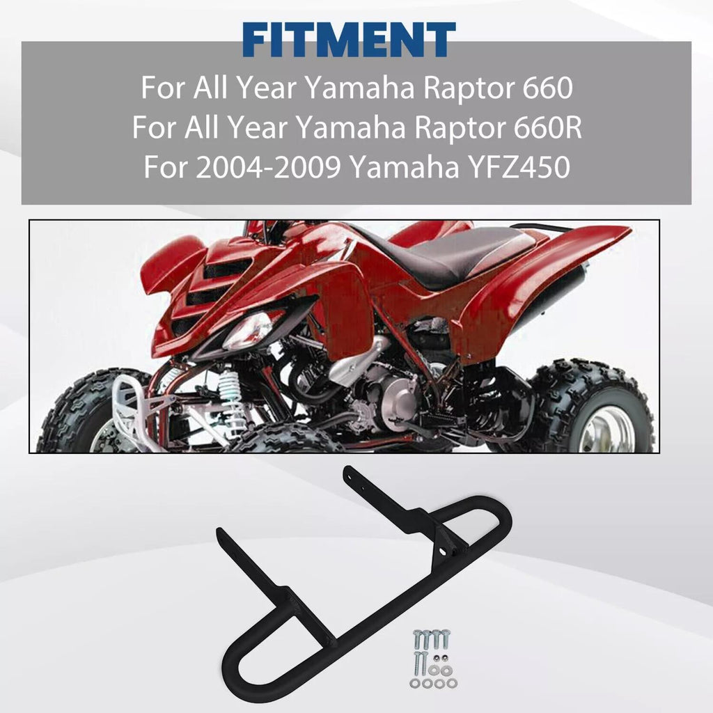 For Yamaha Raptor 660 660R 2001-2005 / YFZ450 Rear Wide Bumper Grab Bar Black