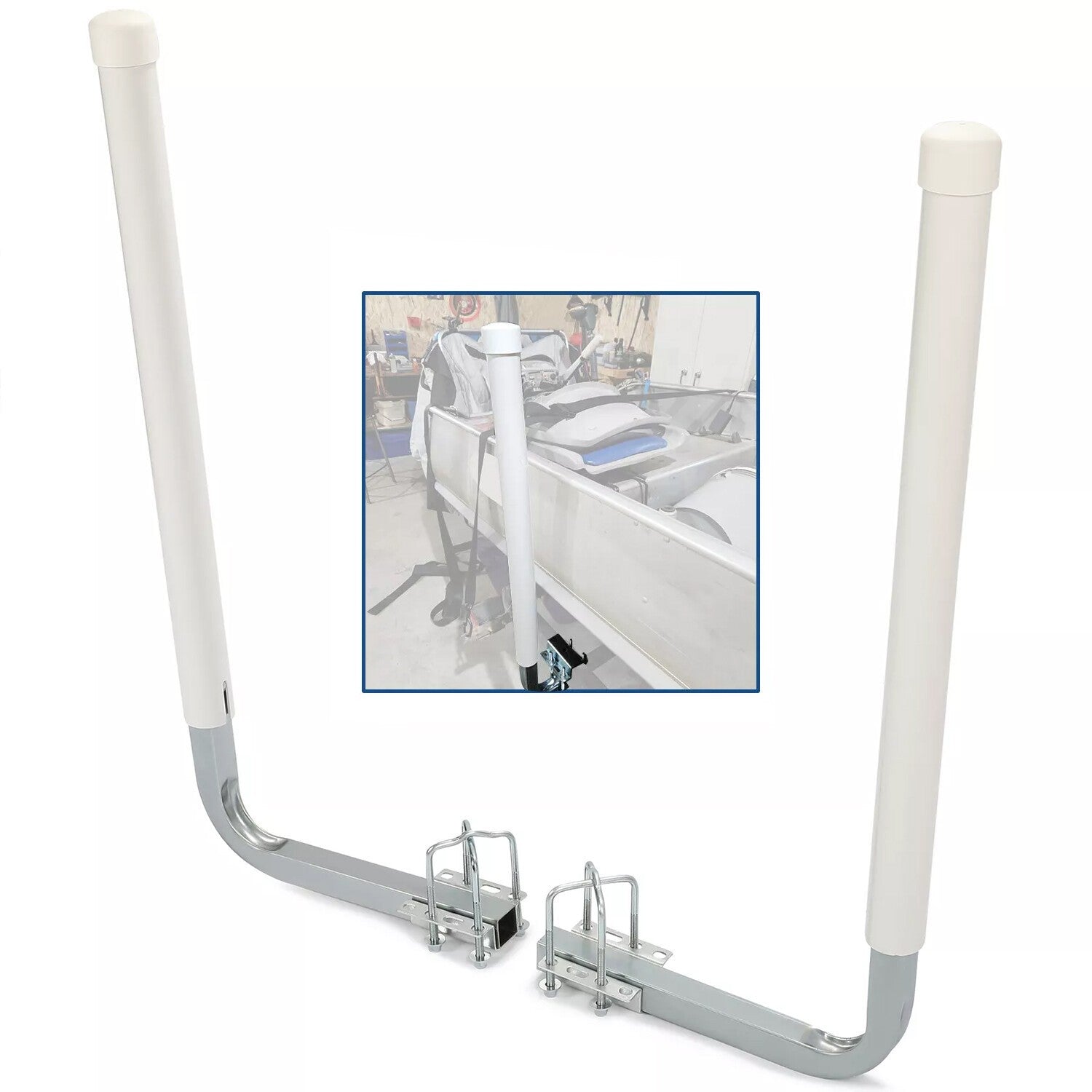 2PCS Boat Trailer 40" Zinc-Plated Guide On Post PVC Poles For Sailboat Trailer