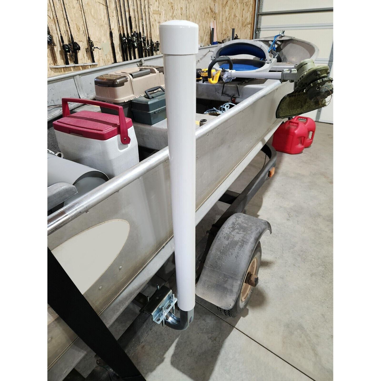 2PCS Boat Trailer 40" Zinc-Plated Guide On Post PVC Poles For Sailboat Trailer