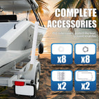 2PCS Boat Trailer 40" Zinc-Plated Guide On Post PVC Poles For Sailboat Trailer