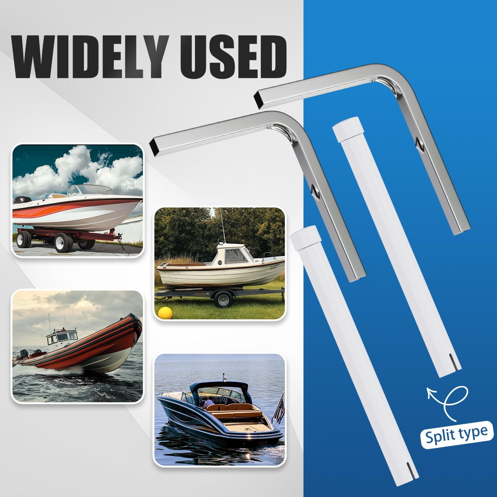 2PCS Boat Trailer 40" Zinc-Plated Guide On Post PVC Poles For Sailboat Trailer