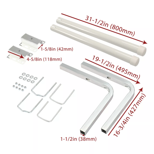 2PCS Boat Trailer 40" Zinc-Plated Guide On Post PVC Poles For Sailboat Trailer